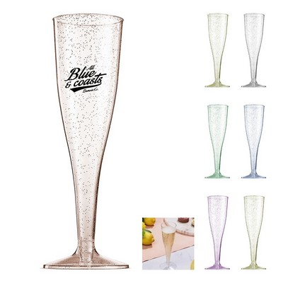 4.5oz Glitter Disposable Champagne Glass