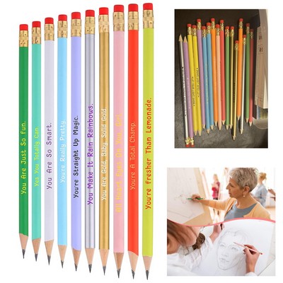 Inspirational Hexagon Wooden Writing Pencil