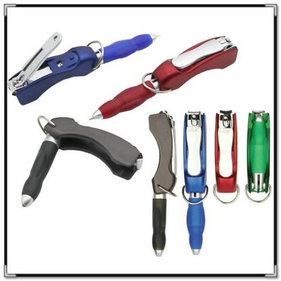 Ballpoint Pen with Multi-Tool Nail Clipper