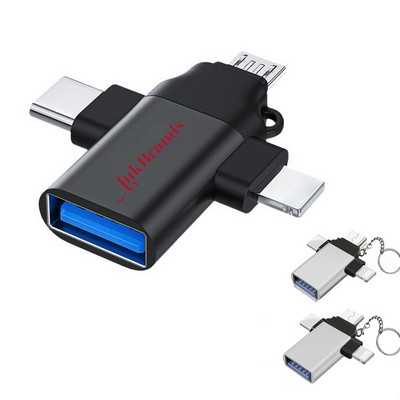 Lightning/USB C/Micro USB to USB3.0 Female OTG Adapter