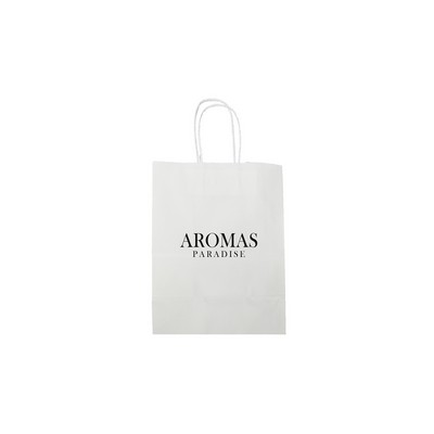 White Shadow Stripe Bag (8"x4.75"x10.5")