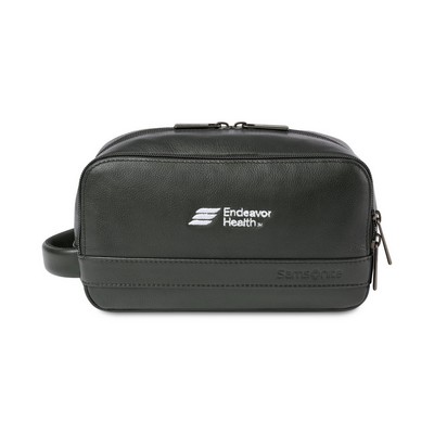 Samsonite Leather Toiletry Bag - Black