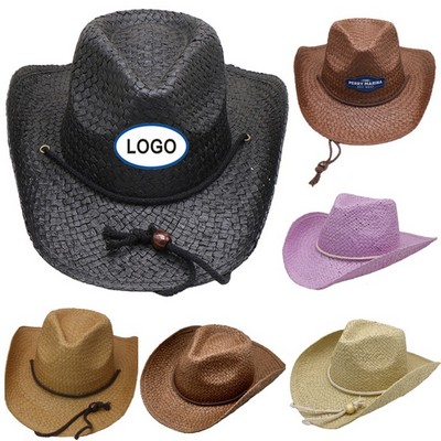 Western Style Straw Cowboy Hat