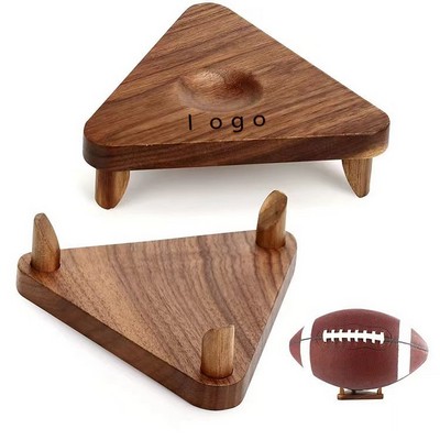 Premium Oak Wooden Football Display Stand