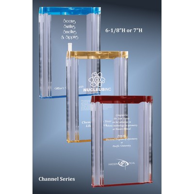 Acrylic Channel Award Series in Blue, Gold and Red