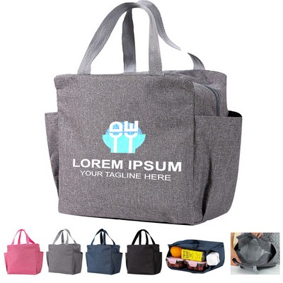 Large Capacity Insulated Lunch Bag with Aluminum Foil Lining