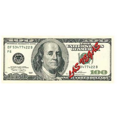 Las Vegas $100 Bill Maxi Magnet (12 Square Inch)