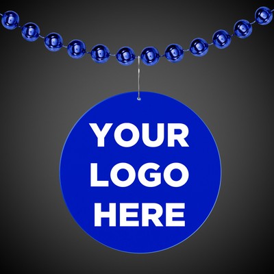 2 1/2" Blue Plastic Medallion Badge(Pad Printed)
