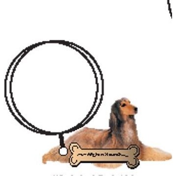 Afghan Hound Dog Keychain w/Mirrored Back (12 Square Inch)