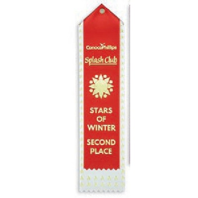 Stock Award Ribbon w/Event Card, Eyelet & String (2-1/2"x 12")