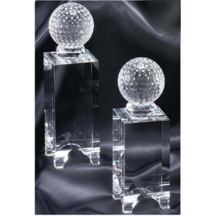 Small Arched Golf Crystal Award
