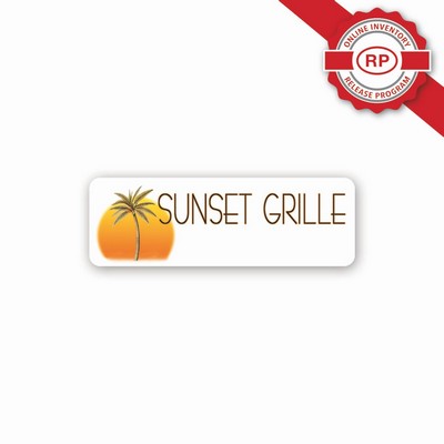 Full Color 50 Mil Name Badge (1"X3") Rectangle