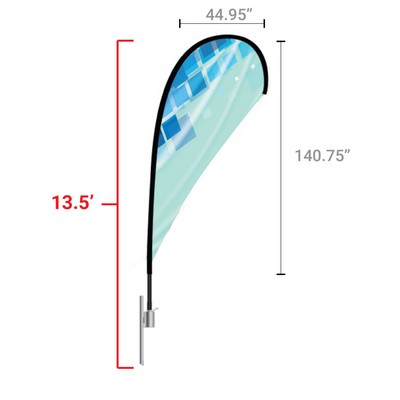 13.5' Teardrop Flag Single Sided