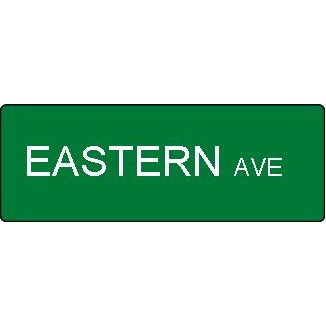 Engineer Grade Reflective Custom Street Sign w/reflective lettering - Green - 6" x 36"