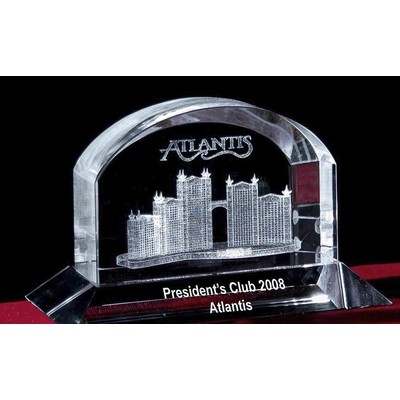 3-D Crystal Atlantis Scenery in Grand Arch Award (5 1/8")