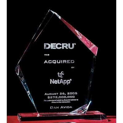 Crystal Summit Plaque w/Custom Etching (6")