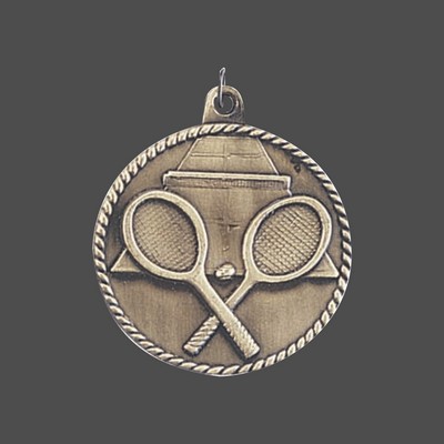 Bronze Tennis Medal (2")