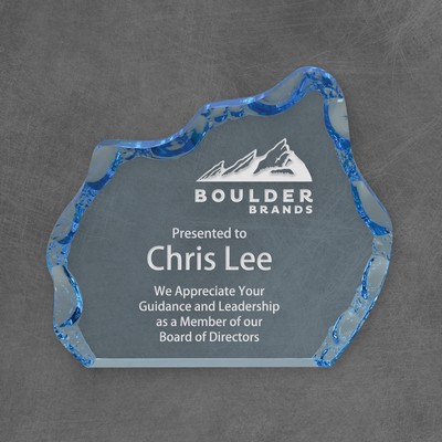 Iceberg Acrylic Award, Blue, 8"L