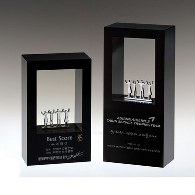 Together Teamwork Black Optic Crystal Award -Small.