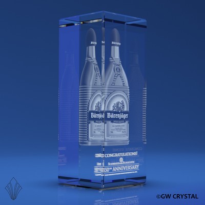 Series 1 Rectangle Crystal Cubes Award (11" x 4 3/8" x 4 3/8")