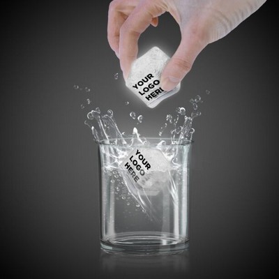 1 3/8" White Lited Ice Cube(Digi Print)