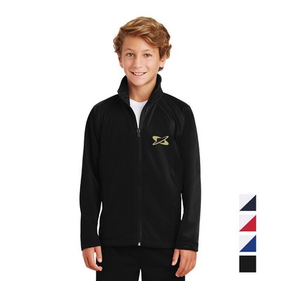 Sport-Tek® Youth Tricot Track Embroidered Jacket