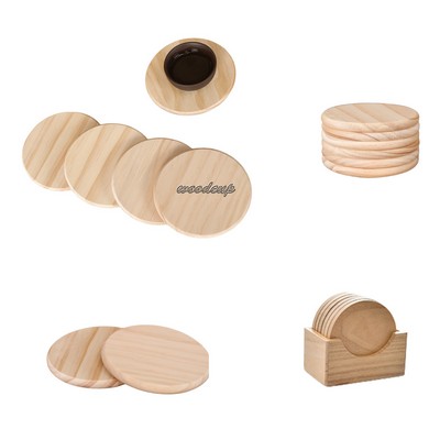 3.5" Wooden Insulated Cup Coaster