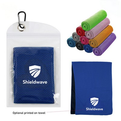 Breathable Cooling Towel with PVC Pocket