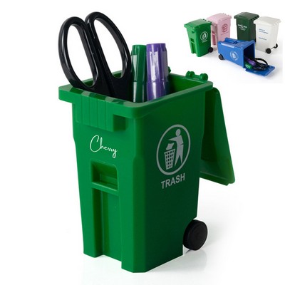 Plastic mini trash can type PP pen holder