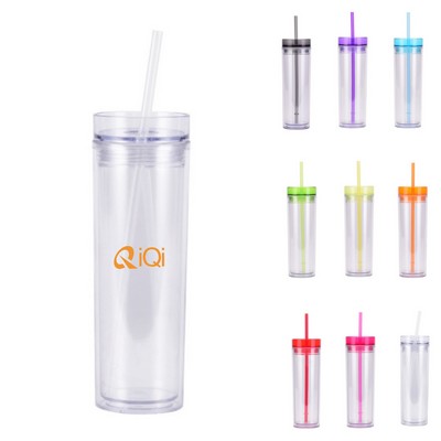 16 Oz Tumblers With Straw And Lid