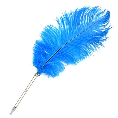 Silver Barrel Feather Pen