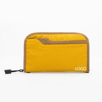 Nylon RFID Blocking Passport Wallet with Wrist Strap