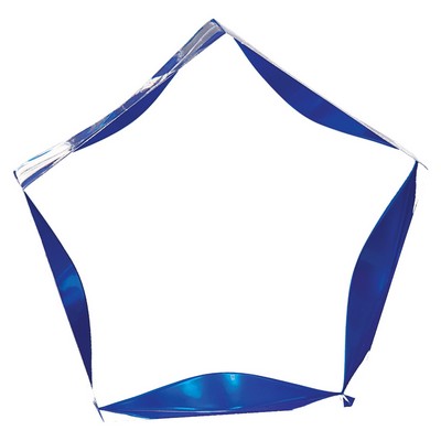 7"Clear/Blue Luminary Star Acrylic