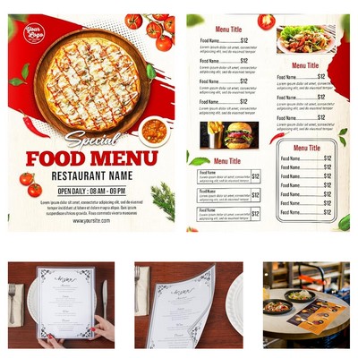 16.54 X 11.22 X 0.04" Pvc Menu
