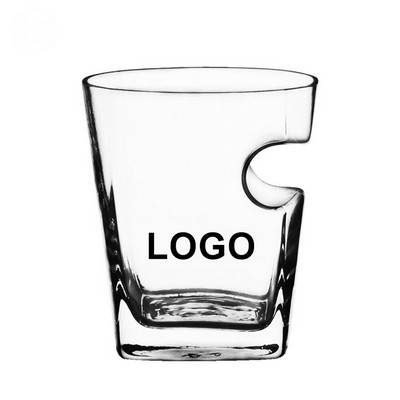Whiskey Glass w/ Cigar Holder