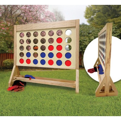 Wood 4" a Row Game