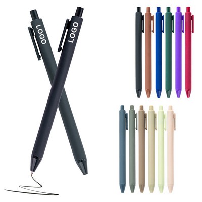Macaron Color Retractable Ballpoint Promotional Advertising Gel Pen For Office School