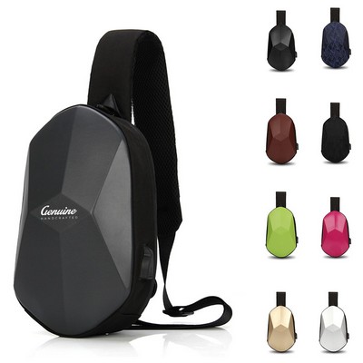 Geometric Polyhedron Hard Shell Crossbody Shoulder Bag