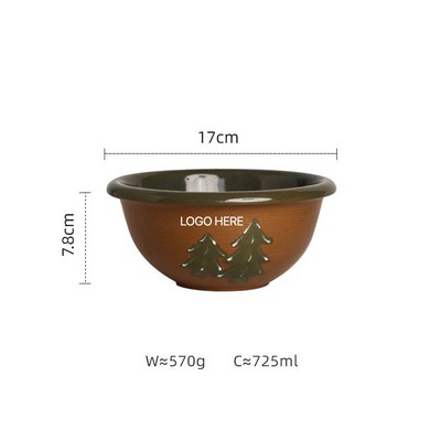 725ml Christmas Tree Ceramic Dinnerware Salad Bowls