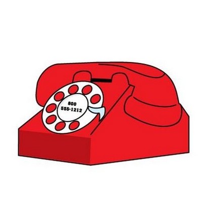 Rotary Dial Telephone Executive Magnet w/ Full Magnetic Back (8 Square Inch)