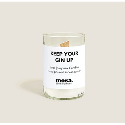 Sage Scented Soy Candle – 4oz Recycled Glass Promotional Candle