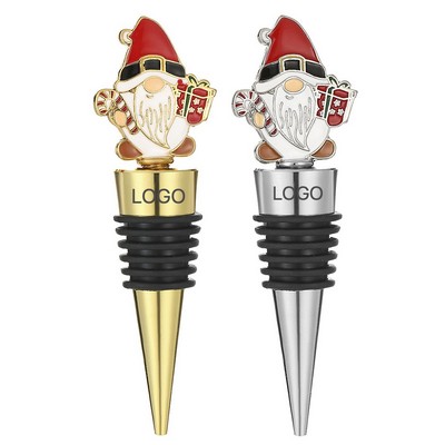 Santa Claus Wine Bottle Stopper Red Wine Preservation Seal Christmas Holiday Party