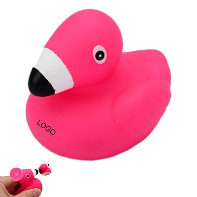 Floating Flamingo Rubber Bath Toy for Water Play