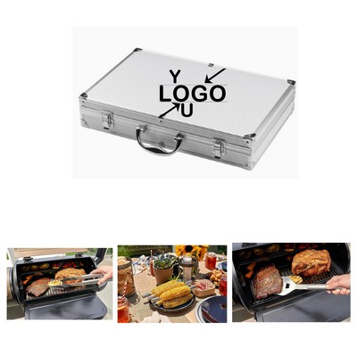 19-Piece Stainless Steel BBQ Tool Set