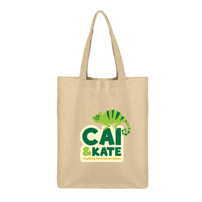 6 Oz. Cotton Sheeting Medium Natural Tote Bag with Gusset