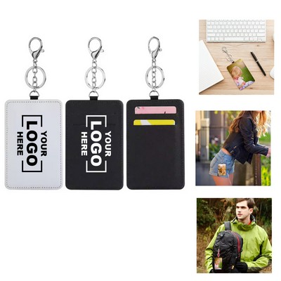 PU Leather ID Badge Holder