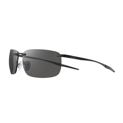 Revo Satin Black Descend Z Rimless Sunglasses