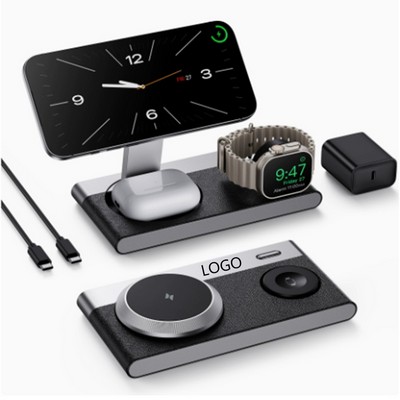 Creative Camera Magnetic Folding Three In One Wireless Charger