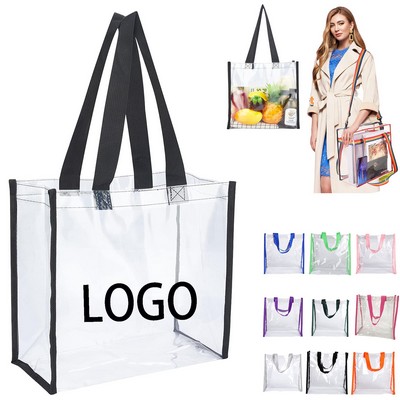 Clear Stadium Approved Large Open Tote Bag