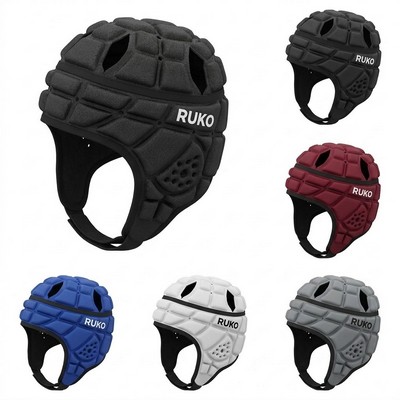 Youth Multi-Sport Soft Shell Protective Rugby Helmet with Adjustable Strap
